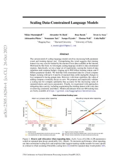 Scaling Data-Constrained Language Models