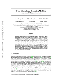 Trans-Dimensional Generative Modeling via Jump Diffusion Models