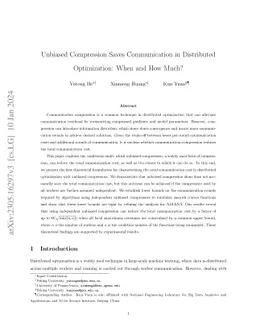 Unbiased Compression Saves Communication in Distributed Optimization:
  When and How Much?
