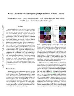 UMat: Uncertainty-Aware Single Image High Resolution Material Capture