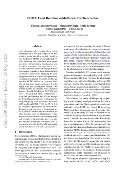 EDM3: Event Detection as Multi-task Text Generation