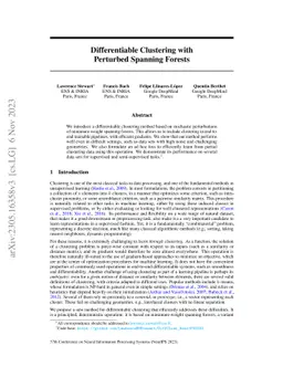 Differentiable Clustering with Perturbed Spanning Forests