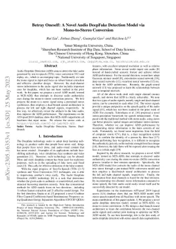 Betray Oneself: A Novel Audio DeepFake Detection Model via
  Mono-to-Stereo Conversion