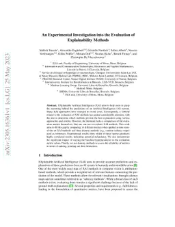 An Experimental Investigation into the Evaluation of Explainability
  Methods