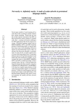 Not wacky vs. definitely wacky: A study of scalar adverbs in pretrained
  language models