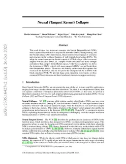 Neural (Tangent Kernel) Collapse