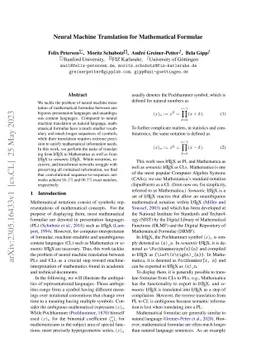 Neural Machine Translation for Mathematical Formulae
