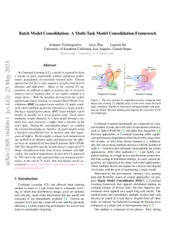 Batch Model Consolidation: A Multi-Task Model Consolidation Framework