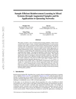 Sample Efficient Reinforcement Learning in Mixed Systems through
  Augmented Samples and Its Applications to Queueing Networks
