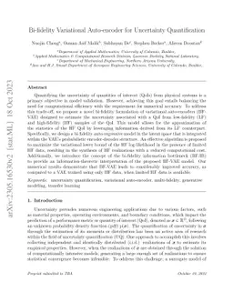 Bi-fidelity Variational Auto-encoder for Uncertainty Quantification