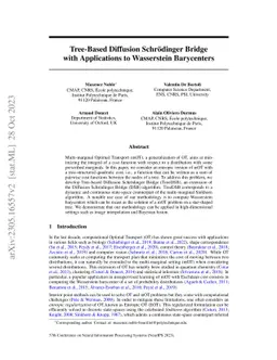 Tree-Based Diffusion Schrödinger Bridge with Applications to
  Wasserstein Barycenters