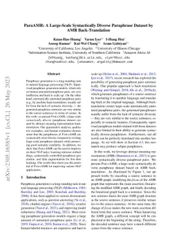 ParaAMR: A Large-Scale Syntactically Diverse Paraphrase Dataset by AMR
  Back-Translation