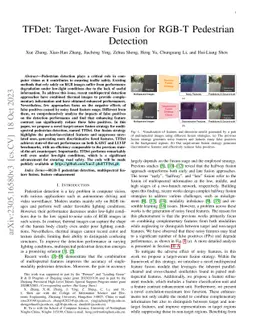 TFDet: Target-Aware Fusion for RGB-T Pedestrian Detection