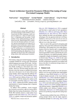 Neural Architecture Search for Parameter-Efficient Fine-tuning of Large
  Pre-trained Language Models