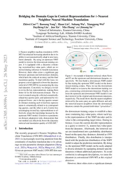 Bridging the Domain Gaps in Context Representations for k-Nearest
  Neighbor Neural Machine Translation
