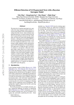 Efficient Detection of LLM-generated Texts with a Bayesian Surrogate
  Model