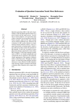 Evaluation of Question Generation Needs More References