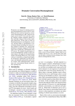 Dramatic Conversation Disentanglement