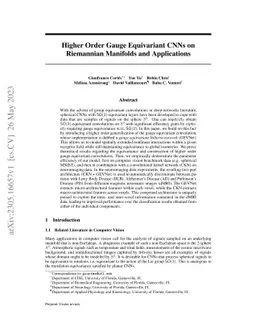 Higher Order Gauge Equivariant CNNs on Riemannian Manifolds and
  Applications
