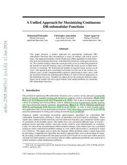 A Unified Approach for Maximizing Continuous DR-submodular Functions