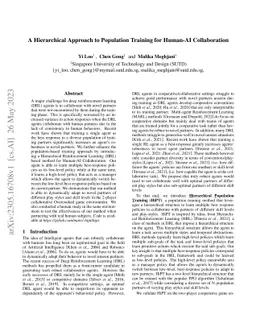 A Hierarchical Approach to Population Training for Human-AI
  Collaboration