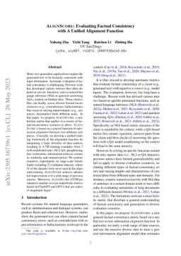 AlignScore: Evaluating Factual Consistency with a Unified Alignment
  Function
