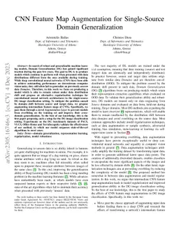 CNN Feature Map Augmentation for Single-Source Domain Generalization