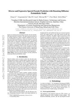 Diverse and Expressive Speech Prosody Prediction with Denoising
  Diffusion Probabilistic Model