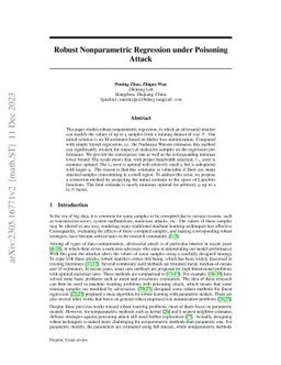 Robust Nonparametric Regression under Poisoning Attack