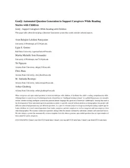 GenQ: Automated Question Generation to Support Caregivers While Reading
  Stories with Children