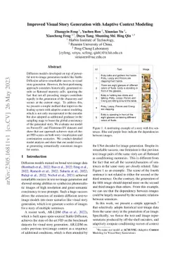 Improved Visual Story Generation with Adaptive Context Modeling
