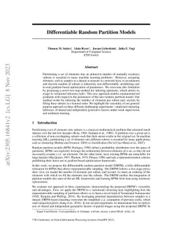 Differentiable Random Partition Models