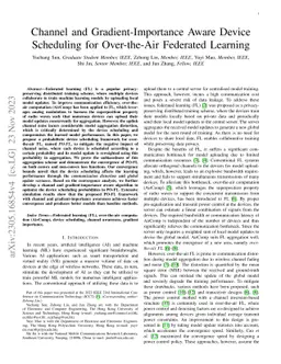 Channel and Gradient-Importance Aware Device Scheduling for Over-the-Air
  Federated Learning