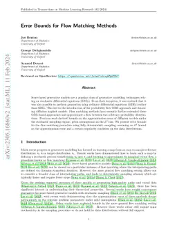 Error Bounds for Flow Matching Methods