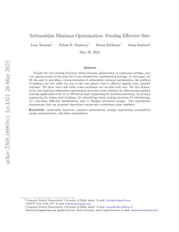 Submodular Minimax Optimization: Finding Effective Sets