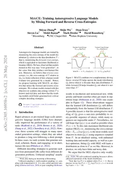 MixCE: Training Autoregressive Language Models by Mixing Forward and
  Reverse Cross-Entropies