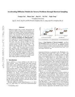 Accelerating Diffusion Models for Inverse Problems through Shortcut
  Sampling