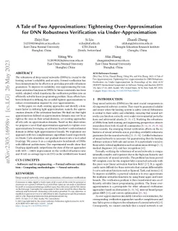 A Tale of Two Approximations: Tightening Over-Approximation for DNN
  Robustness Verification via Under-Approximation