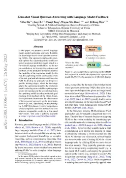 Zero-shot Visual Question Answering with Language Model Feedback