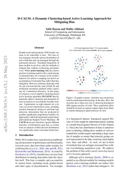 D-CALM: A Dynamic Clustering-based Active Learning Approach for
  Mitigating Bias
