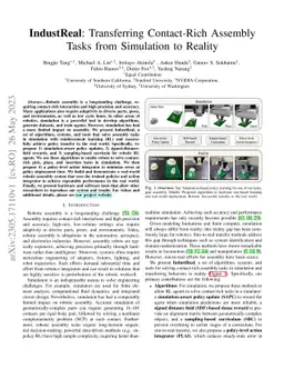 IndustReal: Transferring Contact-Rich Assembly Tasks from Simulation to
  Reality
