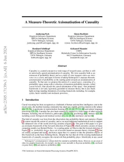 A Measure-Theoretic Axiomatisation of Causality