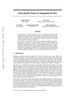 Inferring the Future by Imagining the Past