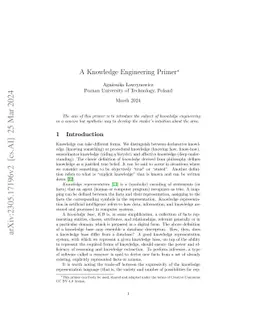 A Knowledge Engineering Primer