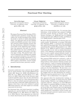 Functional Flow Matching