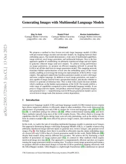 Generating Images with Multimodal Language Models