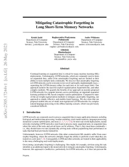 Mitigating Catastrophic Forgetting in Long Short-Term Memory Networks