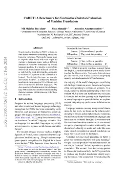 CODET: A Benchmark for Contrastive Dialectal Evaluation of Machine
  Translation