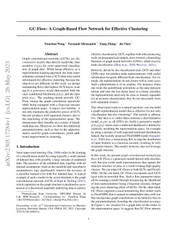 GC-Flow: A Graph-Based Flow Network for Effective Clustering