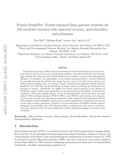 Fourier-DeepONet: Fourier-enhanced deep operator networks for full
  waveform inversion with improved accuracy, generalizability, and robustness